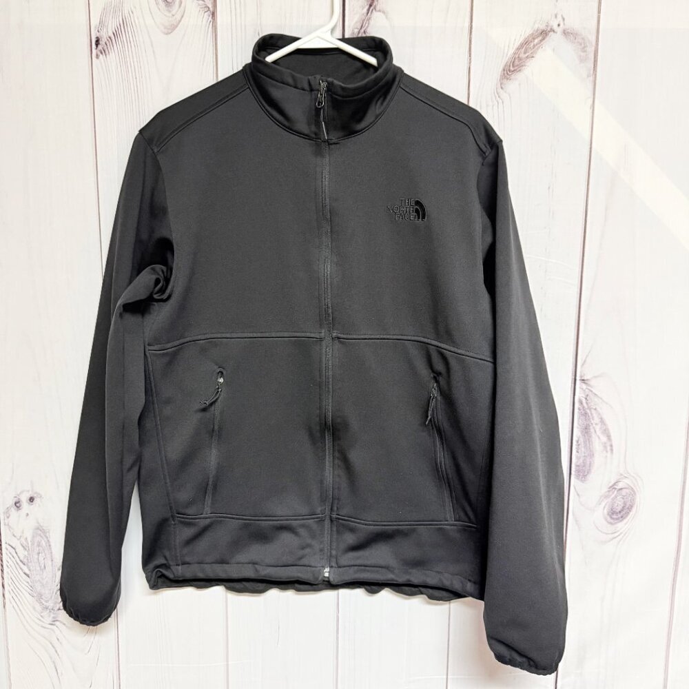 The North Face Men’s Soft Shell Jacket Medium Black Full Zip EUC‎